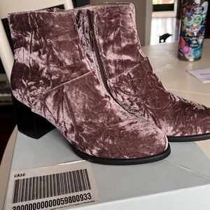 Anthropologie velvet boots